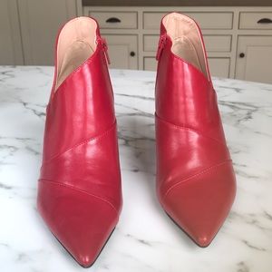 Zara red ankle boots
